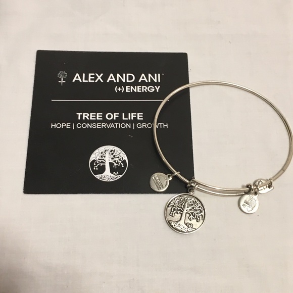Alex and Ani Jewelry - Alex and Ani “Tree of Life” Expandable Wire Bangle
